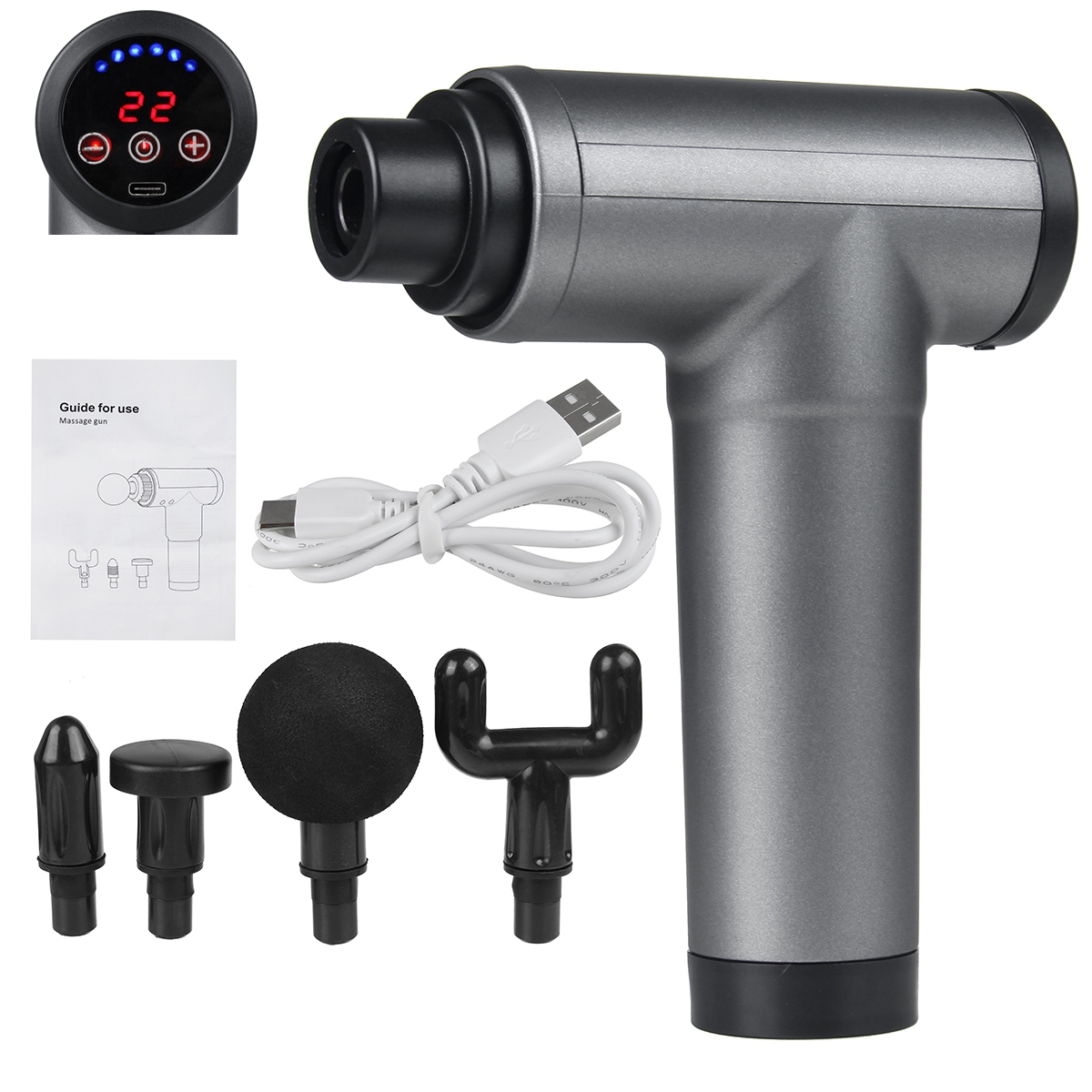 ElectricPercussionMassagerHandheldDeepMusclesRelaxingShockVibrationTherapyDeviceW4MassageHeads-1762458